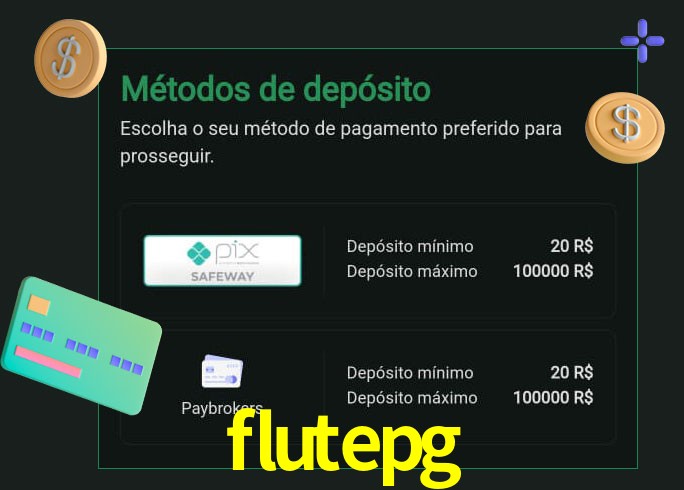 O cassino flutepg oferece uma grande variedade de métodos de pagamento